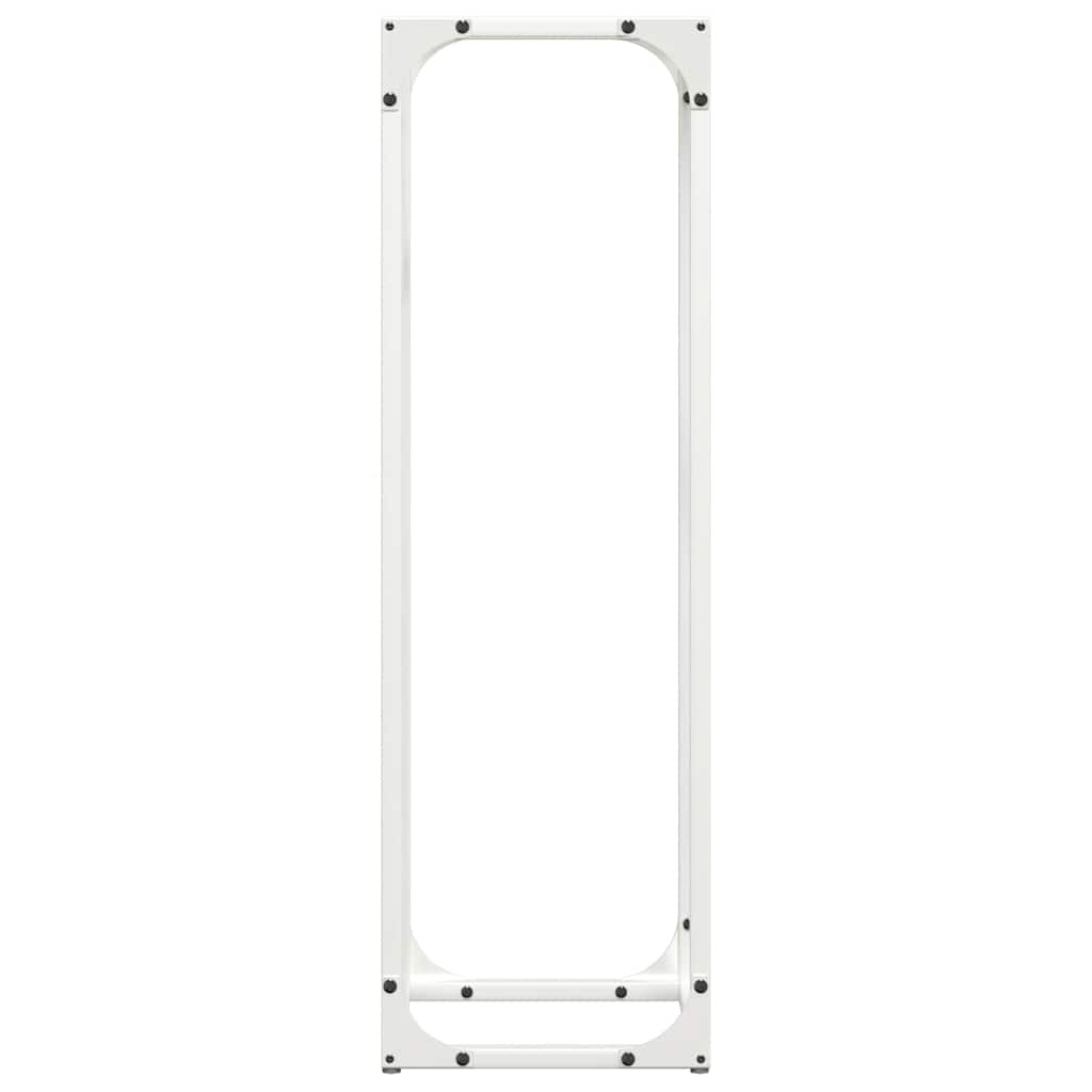 Firewood Rack White 25x25x80 cm Cold Rolled Steel