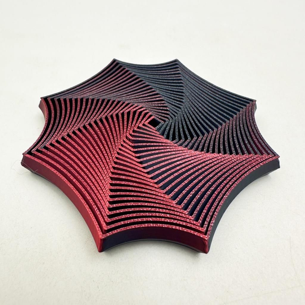 3D-печатная игрушка-антистресс Визуальная иллюзия Восьмиугольные вращающиеся спиральные украшения Снятие стресса Настольная игрушка для взрослых Аутизм Сенсорные игрушки