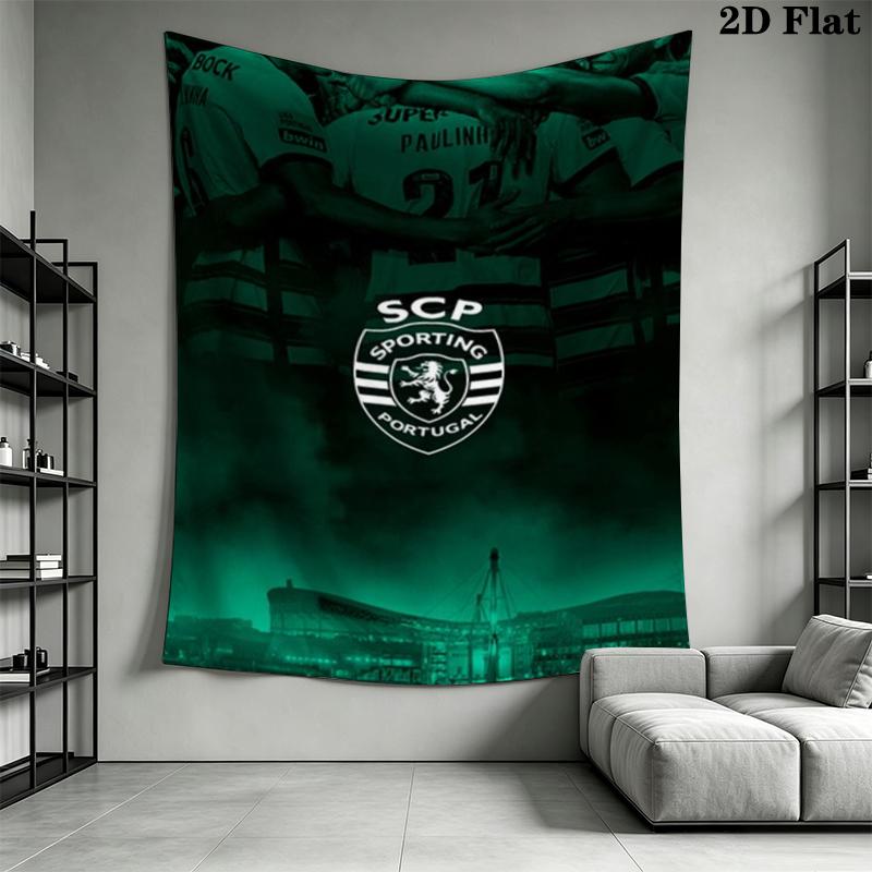 Sporting CP Wall Tapestry Aesthetic Wall Hanging Printed Fabric Blanket Decorative Tapestries for Bedroom Living Room Home Decor