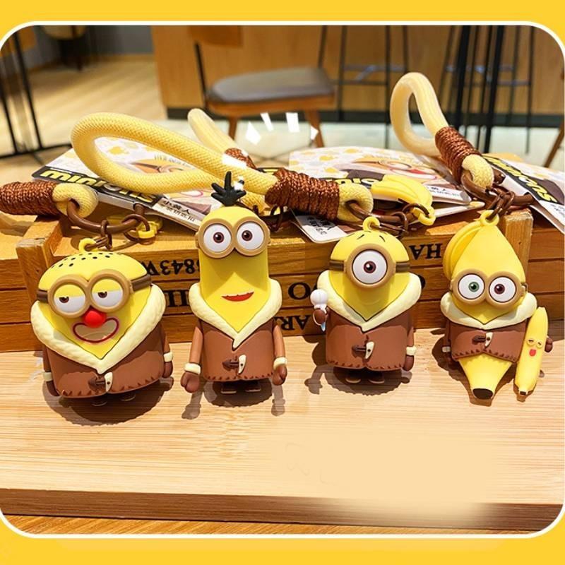 Minions Winter Keychain Cute Cartoon Charms For Backpacks And Gifts**
