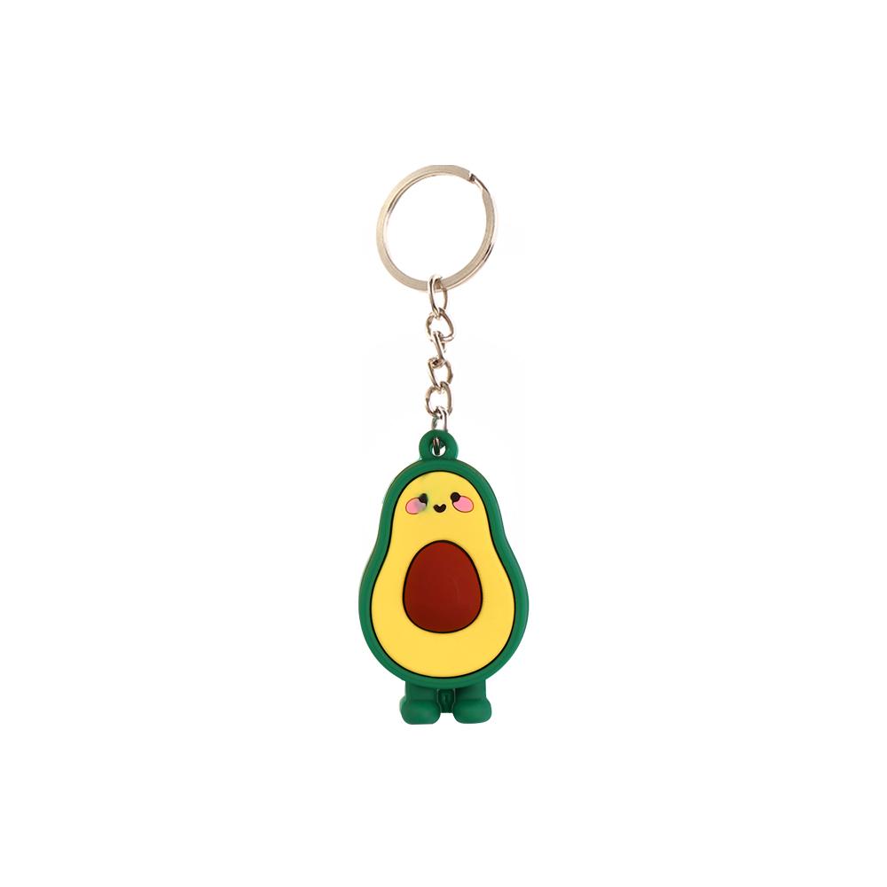 Lovers Gifts Avocado Smile-shaped Fruit Simulation Fashion Accessories Jewelry Key Ring Key Chain