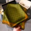 Роскошный шелковый квадратный шарф с принтом для женщин, атласный шейный платок, весенняя повязка для волос, платок, бандана, эшарп, галстук, шаль, накидка