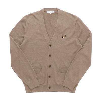 Кардиган мужской MaiSon KitSune с V-образным вырезом и патчем в виде головы смелой лисы Mm00509kt1036