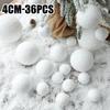 48 шт. Рождественская елка Снежный шар украшения фестиваль принадлежности для украшения потолка Белый пенопластовый шар магазин фестиваль принадлежности для украшения