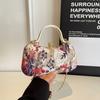 Retro Handbag New Chinese Style Flower Lock Dinner Bag One-shoulder Crossbody Chain Box Bag
