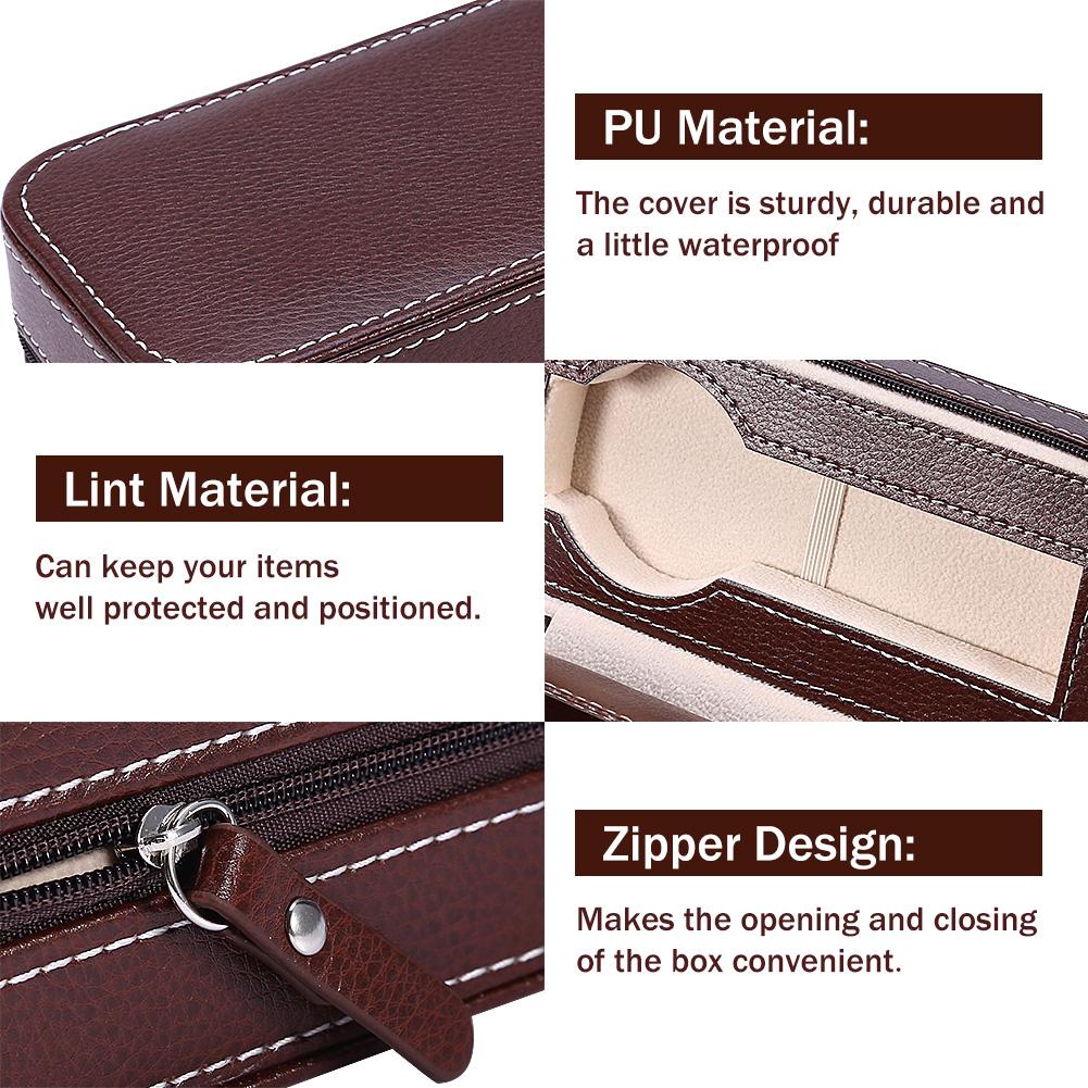 2 слота держатель для парных часов чехол для наручных часов на молнии коробка для хранения органайзер