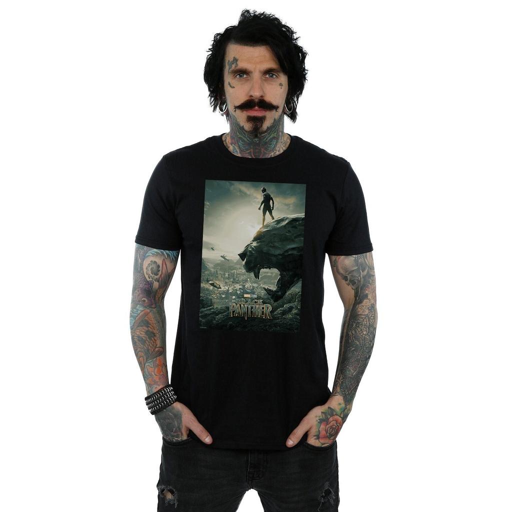 Marvel Mens Black Panther Poster T-Shirt