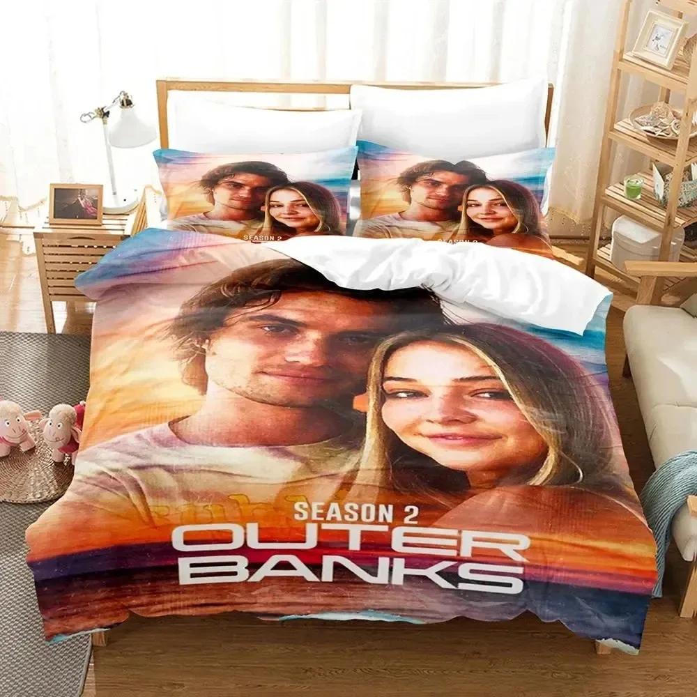 3D Print TV Outer Banks Bedding Set Double Twin King Duvet Cover Comforter Pillowcase Boys Girls Adults Bedroom