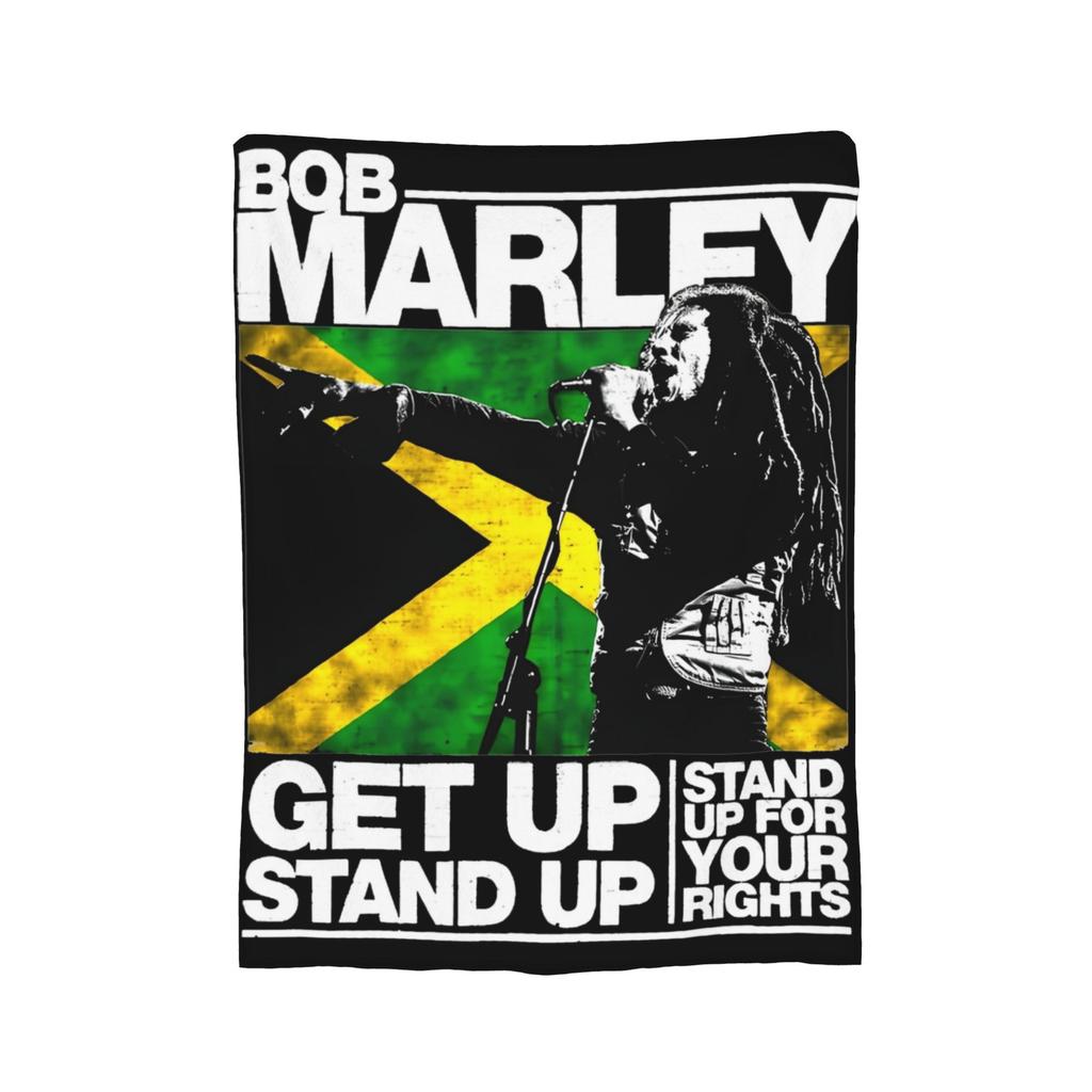 Bob Marley Reggae Ajax Fleece Blanket Rasta Music Creative Throw Blankets for Sofa Bedding Lounge Rug Piece,