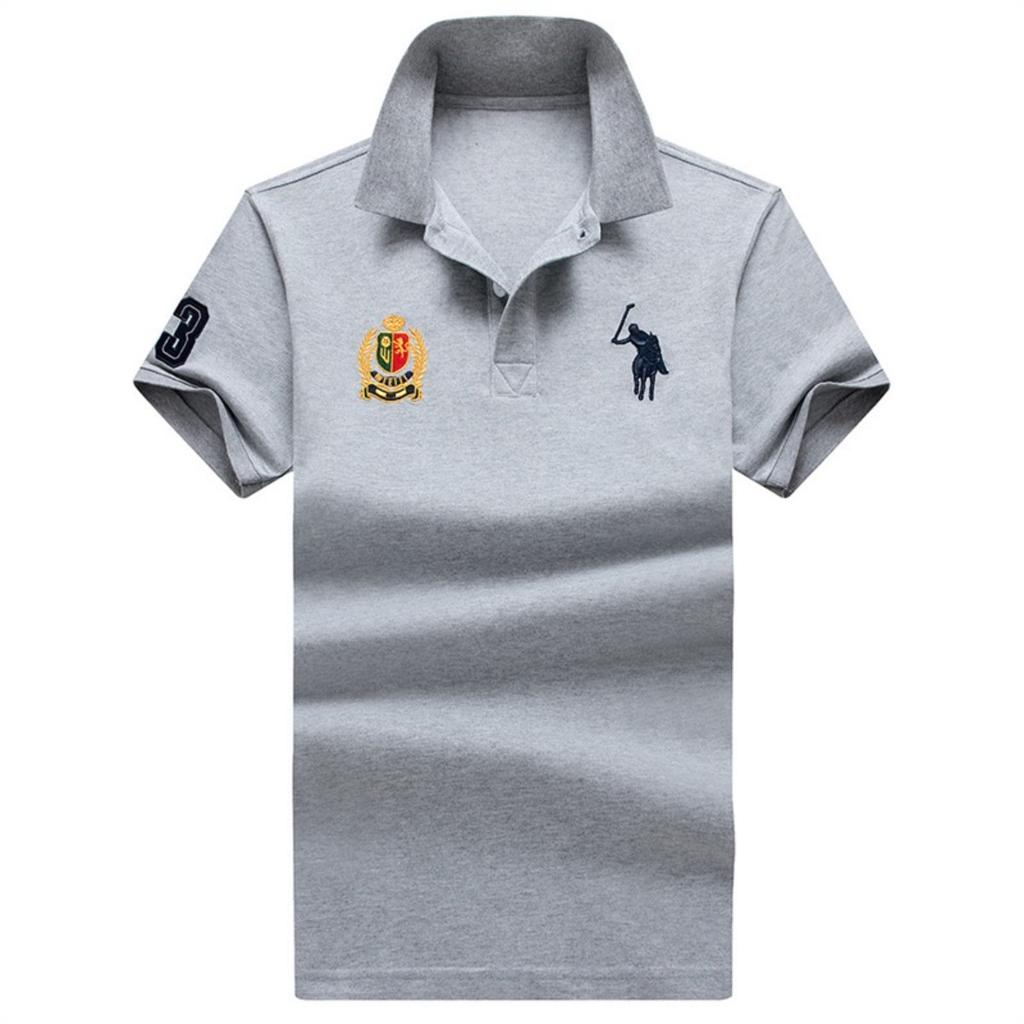 TrendHub New High Quality Men Polo Shirts High Street Short Sleeve Mens Shirts Turn-Down Collar Polo Shirt Men
