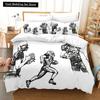3D Американский футбол King Queen Пододеяльник Мяч Спортивный комплект постельного белья для детей подростков мальчиков любителей спорта 23 шт. полиэстер пододеяльник
