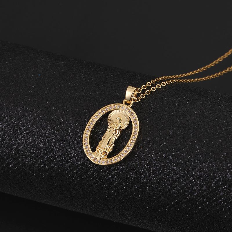 Fashion Micro-Set Multi- Zircon Necklace Pendant Jewelry For Women