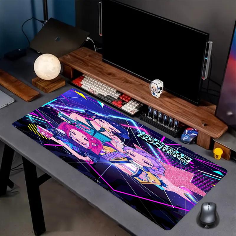 KPop Demon Hunters Print Mouse Pad, Anti‑Slip Desktop keyboard Mat, for PC Laptop Gaming Working Daily Use, Cool Festival Surprise Gift