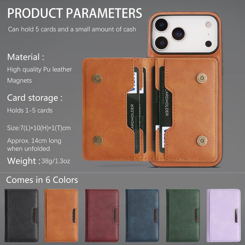 Магнитный кожаный чехол 2-в-1 для IPhone 17 16 15 14 13 12 Pro Max Plus Air 16E 17E Беспроводная зарядка Для Magsafe Чехол для телефона