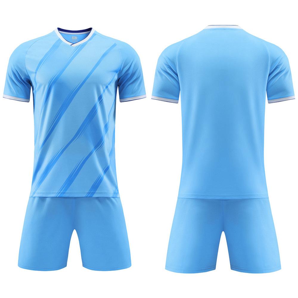 Wholesale 2025 children's football jersey set, primary school football training jersey, boys and girls competition printed jersey