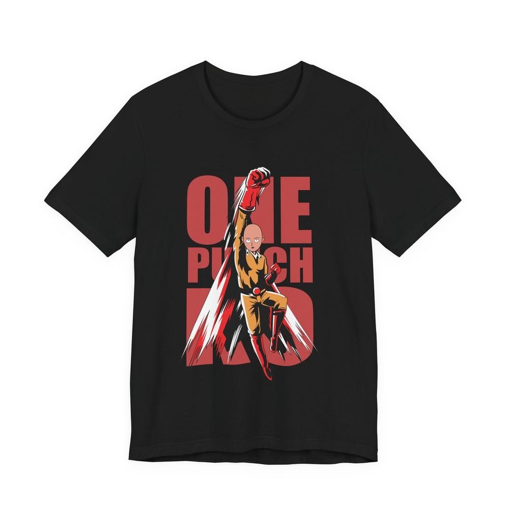 Аниме One Punch Man Сайтама Футболка Размер S - 5XL ЧЕРНЫЙ Размер S - 5XL Унисекс Футболка