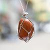 1PC Design Crystal Cage Necklace Holder Net Metal Chain Stone Collecting Holder Adjustable Pendant Copper Jewelry Accessories