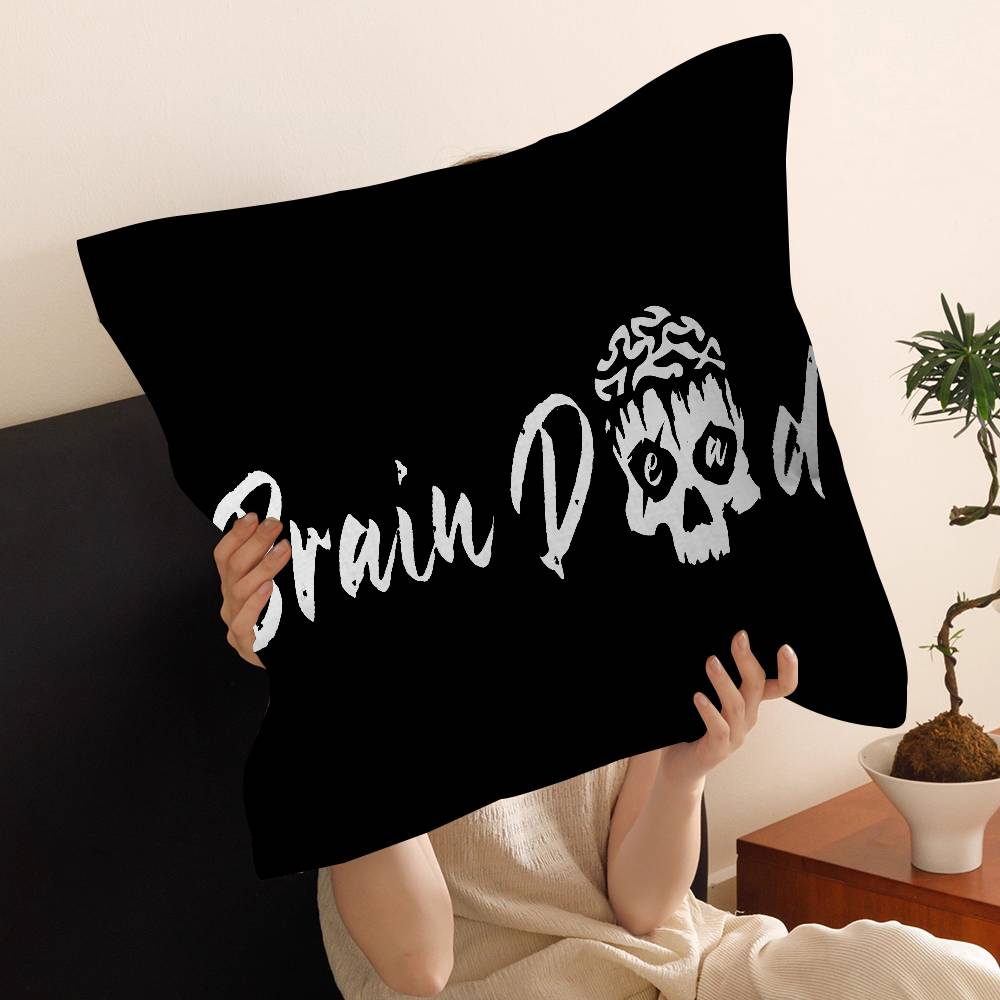 Brains-Dead-Logo Pillow Gift Home Office Decoration Pillow Bedroom Sofa Car Cushion Coverpillow Case