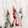 Plush Striped Festive Forest Old Man Hanging Leg Decoration For Holiday Cheer