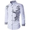 Fashion New Fashion Flower Gilding Print Men's Long Sleeve Shirt