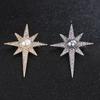Korean Starburst Rhinestone & Pearl Brooch for Men and Women - Lapel Pin for Shirts and Jackets