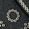 100pcs/set Round Silver Stainless Steel Bracelet Components Spacer Beads Jewelry Making DIY Tool