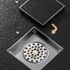 Bathroom Toilet 304 Stainless Steel Deodorizing Floor Drain Invisible Floor Drain Hidden Kitchen and Bathroom Floor Drain