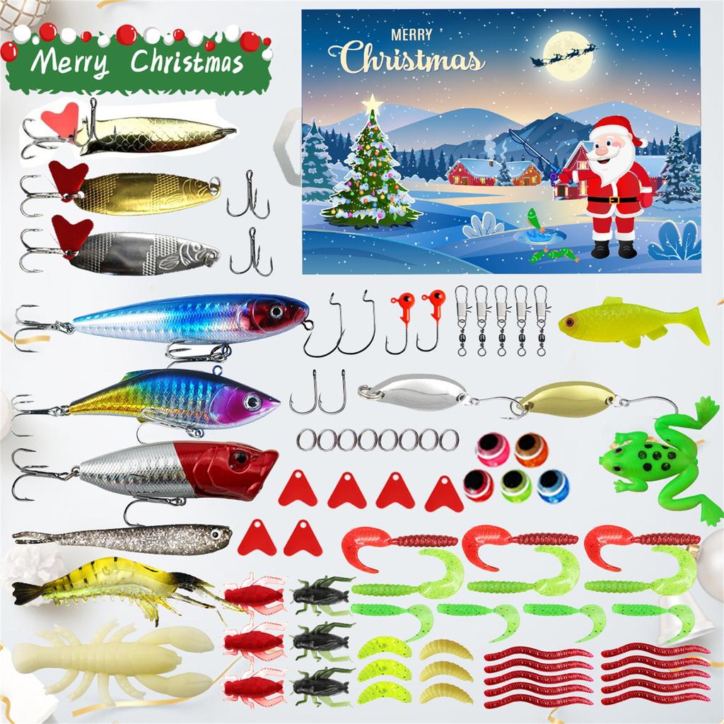 Advent Calendar Fishing Countdown, Fishing Tackle Advent Calendar For Fish Adult Men Teen Boys, 2024 Surprise Gift