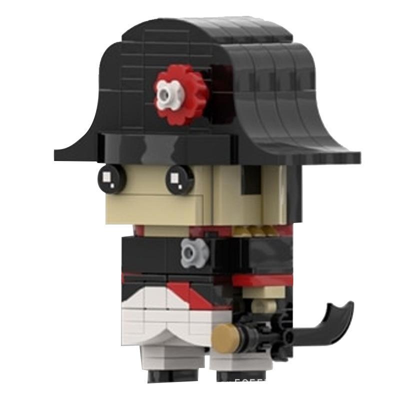 Building Blocks MOC-78535 Napoleon Assembly Toy with Square-Headed Minifigures and Small Pieces for Boys
