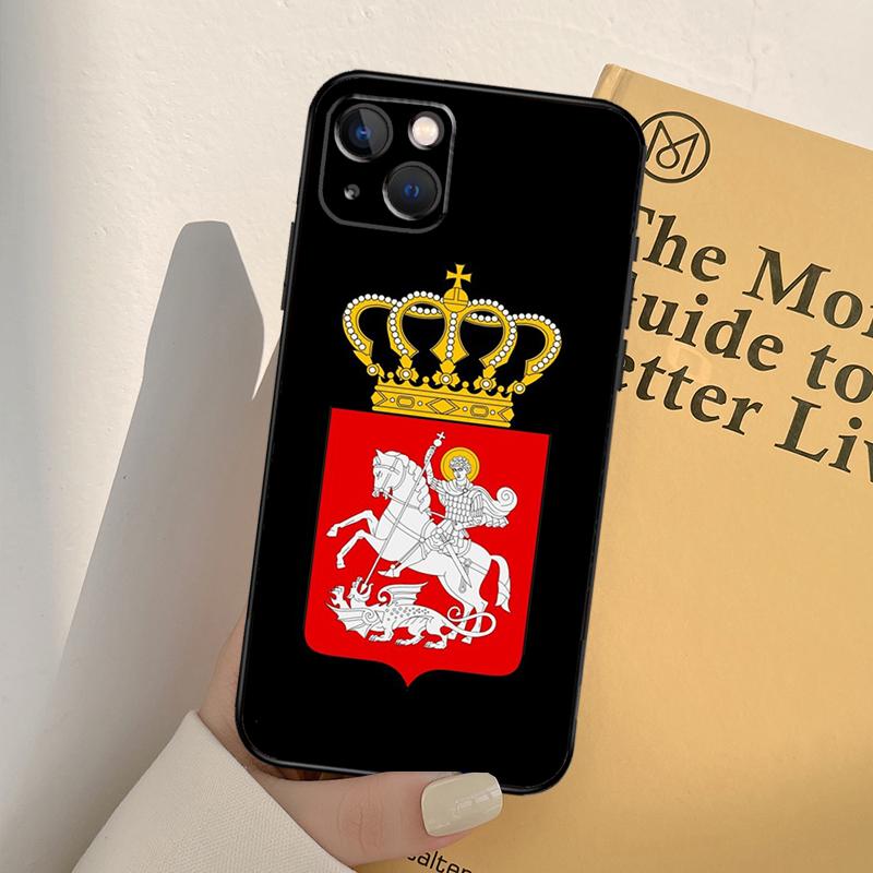 Georgia Flag Phone Case For iPhone 16 15 14 Pro Max Plus 12 11 13 Pro Max 12 Mini 13 Mini Cover