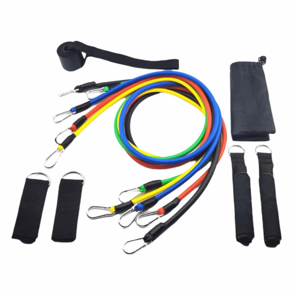 11Pcs/Set Portable Resistance Band Set Durable Elastic Training Band Fitness Training