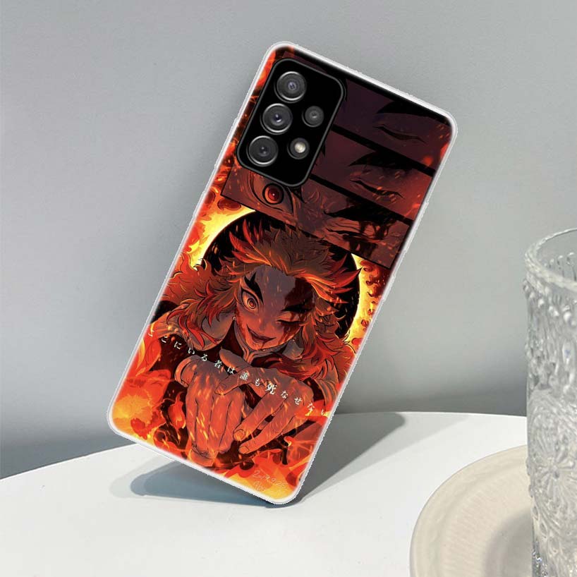 Чехол для телефона Demon Slayer Rengoku Kyoujurou для Samsung Galaxy A72 A71 A52 A51 A42 A32 A22 A21S A12 M12 M21 M30 M31S M51