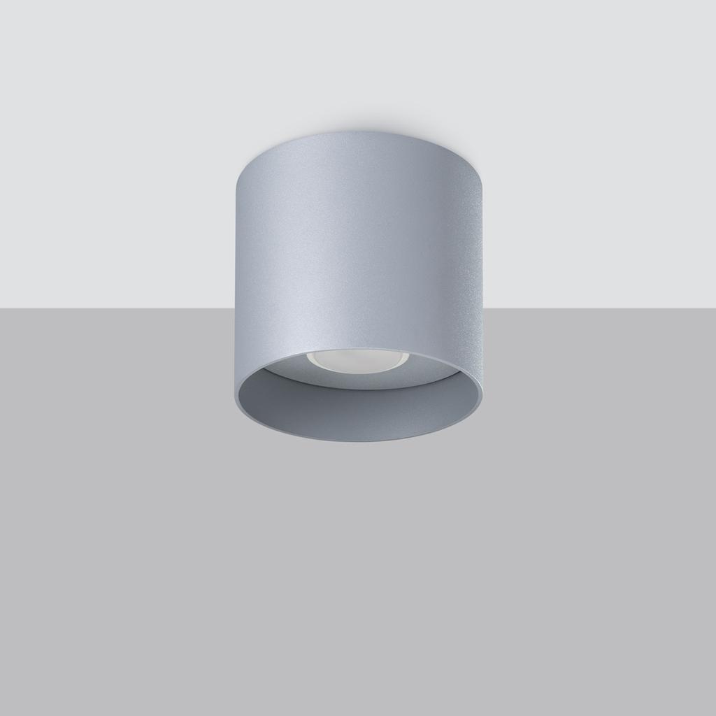 Plafon Mika 1 Gu10 Szary Alu Sollux Sl.1282