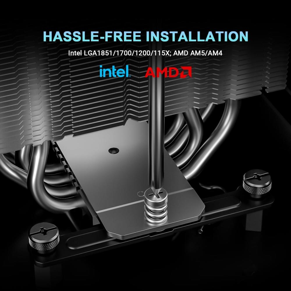 ID-COOLING FROZN-A410-SE Side Flow CPU Cooler for Intel & AMD with 120mm Silent Fan Black