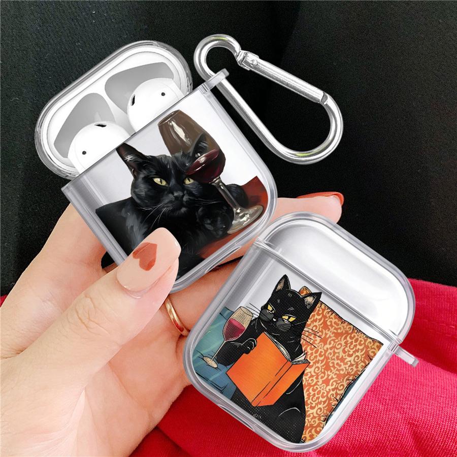 Прозрачные Чехлы для Наушников Чехол Для Airpods 2 Pro3 Pro2 4 1 Pro 3 Креативный Котенок