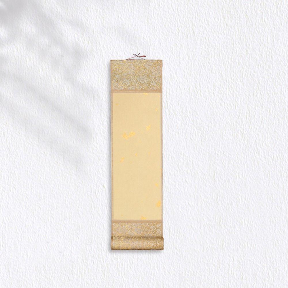 Painting Drawing Paper Gilded Rice Paper Scroll Chinese Style Self-made Gifts Calligraphy Mounting Scroll Handcrafts