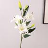 80см Шелковая Лилия Брауна Цветок Реалистичный На ощупь Искусственные Цветы Искусственная Цветочная Ветка Домашний Офисный Декор
