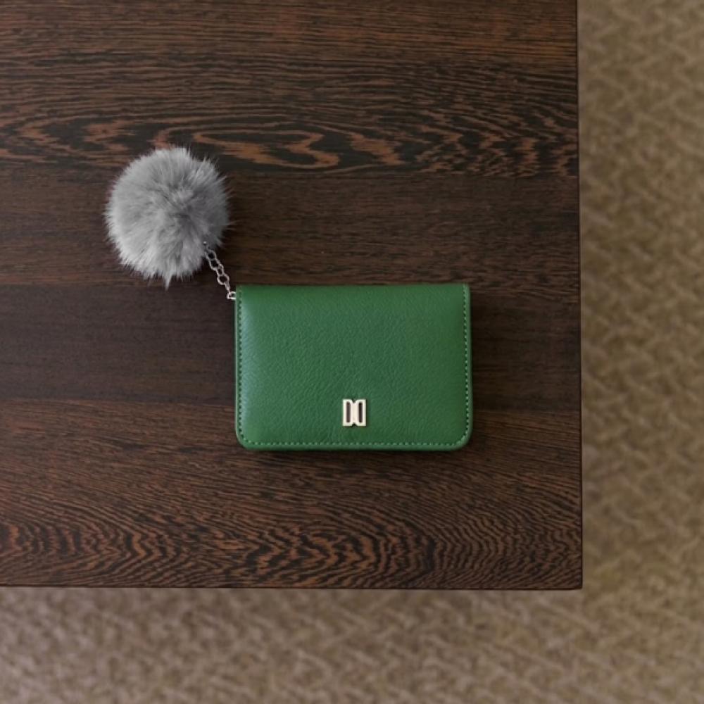 Daks Jelly Pom Pom 2 Tier Slim Card Wallet Green Dcho6f902e2