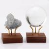 Wood Display Stand for Mineral Specimens Elegant Fossils and Gemstones Holder Rock Decorative Geodes Showcase Rack