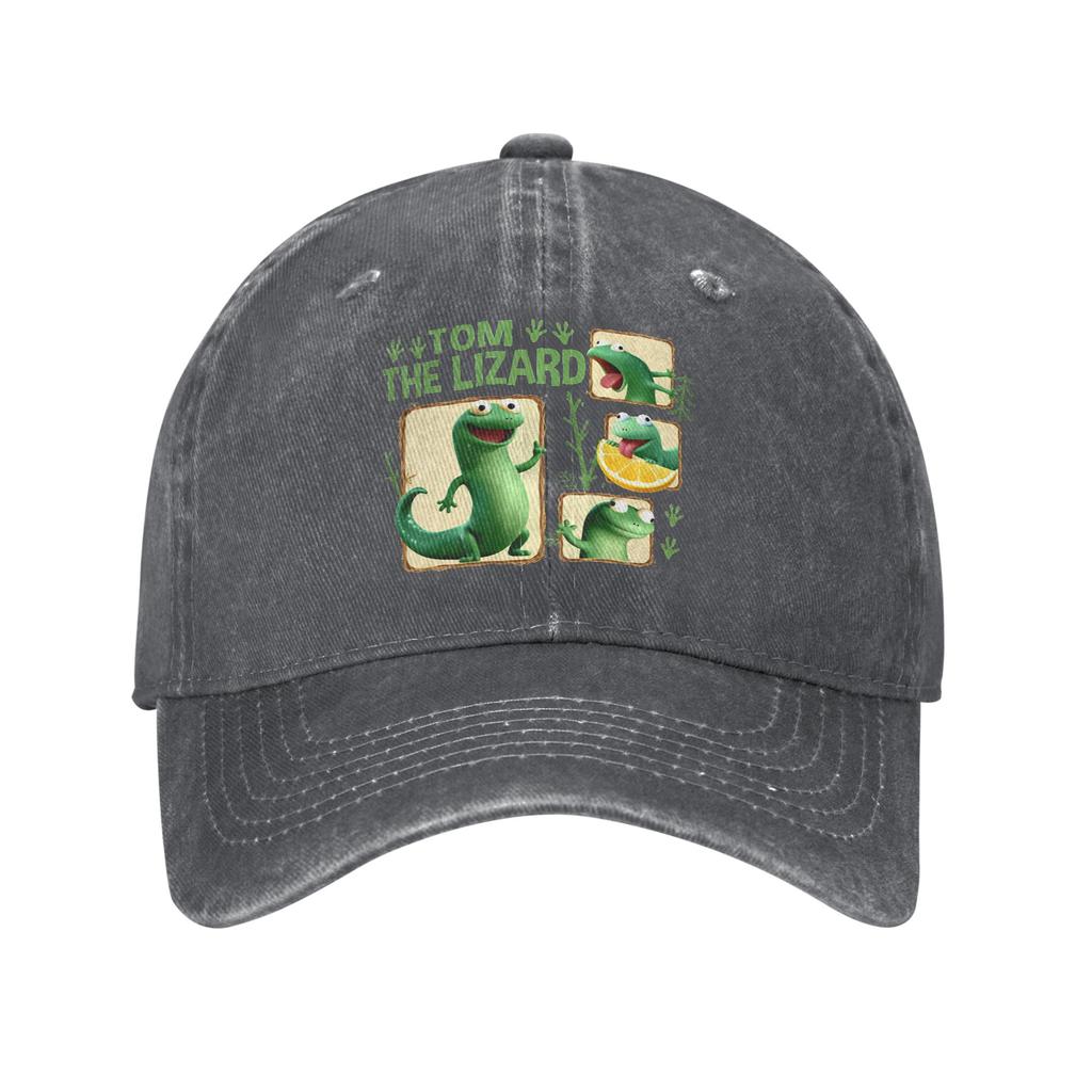 Tom The Lizard Casual Baseball Cap For Women Men Summer Hoppers Hunting Camping Trucker Hat y2k Retro Adjustable Snapback Cap
