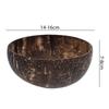 12-15CM Polished Coconut Shell Bowls Serving Dishes Fruit Salad Wooden Reusable Utensils Natural Coconut Bowl Breakfast Party