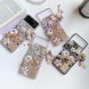Luxury Bling Rhinestone Hard Shell Full Drill Pumpkin Car Phone Case for Samsung Z Flip 3/4/5/6