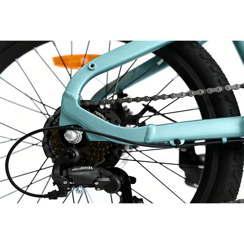 H19 Foldable City E-Bike, 36V10Ah Battery Dual Shock 7 Speed Adult Folding Electric Bicycle,36V 250W Motor Up To 60KM Range