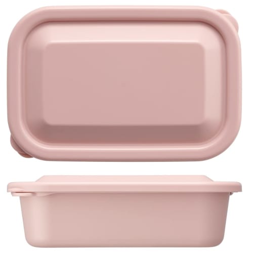 Skater Storage Container Smoke Pink S 580ml with Fluffy Lid Food Lunch Case Made in Japan LFP6-A