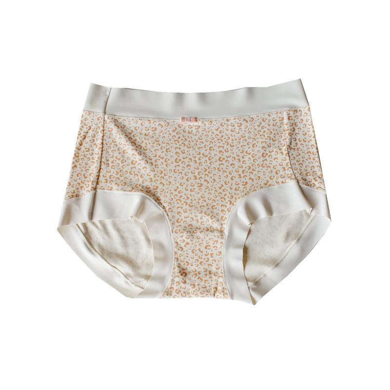 Large Size Underwear Leopard Print High Elasticity Women's Panties Comfortable Hip Wrap Medium High Waisted Panty