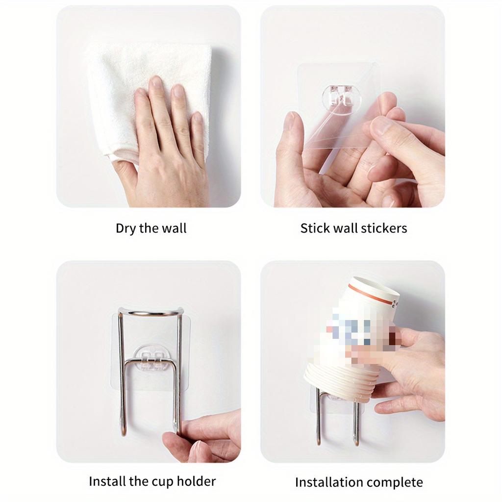 Настенная стойка для хранения бумажных стаканчиков для диспенсера для воды, одноразовый держатель для стаканов для воды, органайзер для кухни без перфоратора