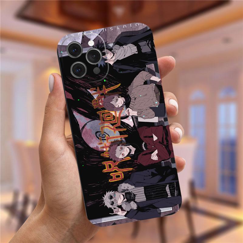 Jujutsu Kaisen Gojou Satoru Luxury Phone Case for iPhone 11 13 Shell for iPhone 12 Pro Max X XR XS 7 8 Plus SE 2020 Black Cover