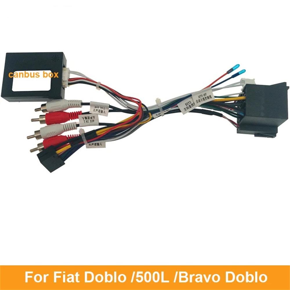 1 X 16PIN Power Calbe Adapter Wiring Harness with Canbus Box For Fiat Doblo 500L