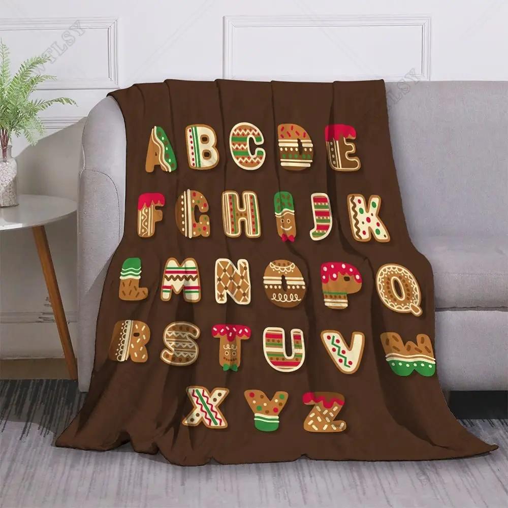 Фланелевое одеяло Alphabet Lore Аниме Мультфильм Супер Мягкое Микро Подходит для Дивана Гостиной Пледы Все Сезоны Легкое