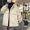 Стеганая одежда мужская осень и зима новая мужская одежда больших размеров свободная теплая хлопковая одежда куртка с капюшоном